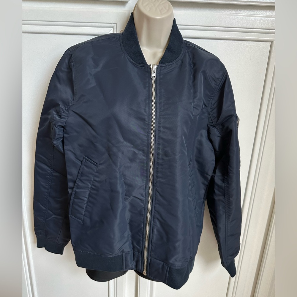 Abercrombie & Fitch Blue Full Zip Military Jacket. Size Small